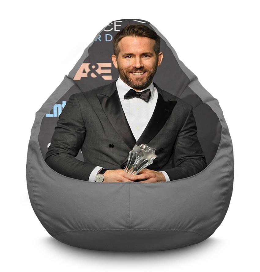 Кресло-мешок iPuff Ryan Reynolds with a reward Actor оксфорд XXL 90х125 см Серый (113953-1) Кресло-мешок iPuff Ryan Reynolds with a reward Actor оксфорд XXL 90х125 см Серый (113953-1)