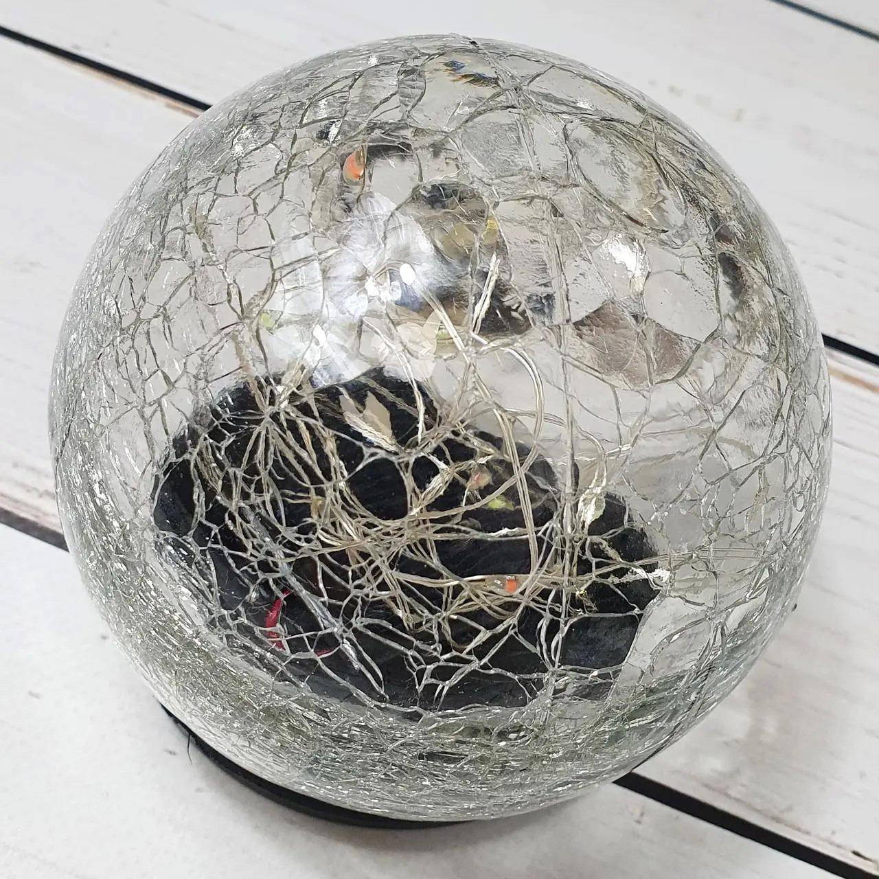 Ліхтарик садовий на сонячній батареї з ефектом битого скла 10 см Мультиколор - фото 6 Ліхтарик садовий на сонячній батареї з ефектом битого скла 10 см Мультиколор - фото 6