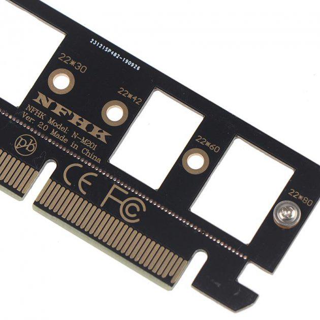 Адаптер M.2 NVMe SSD NGFF to PCIe 3.0 X4/X8/X16 (NFHK) - фото 7