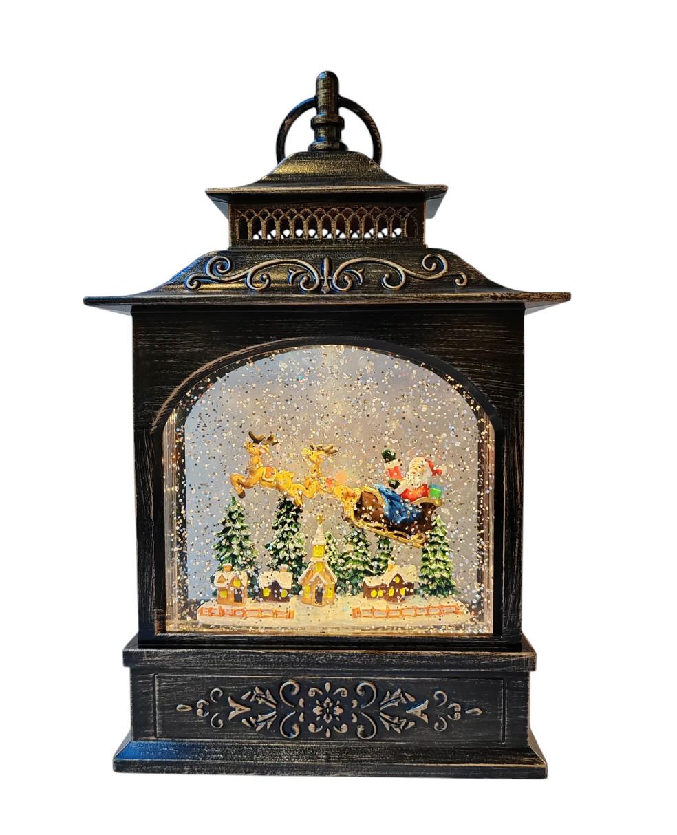 Новогодний ночник XMAS WDL-24007A Винтажный фонарь 25,3 см (10089)