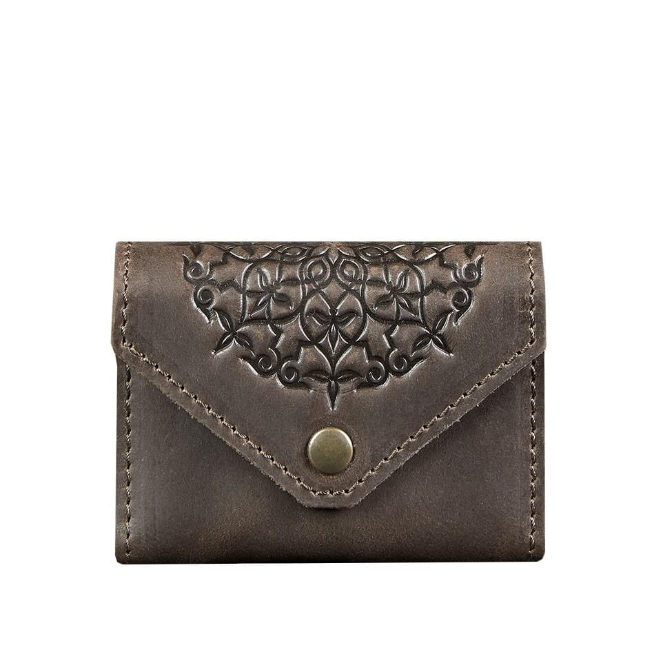 Кард-кейс шкіряний 3.0 з мандалою Темно-коричневий (A-026132)