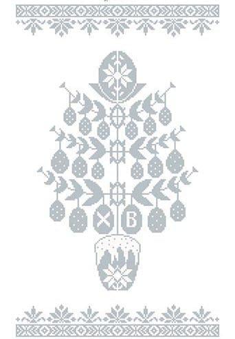 Схема на атласной ткани пасхальное полотенце для вышивки бисером и нитками (ТР812)