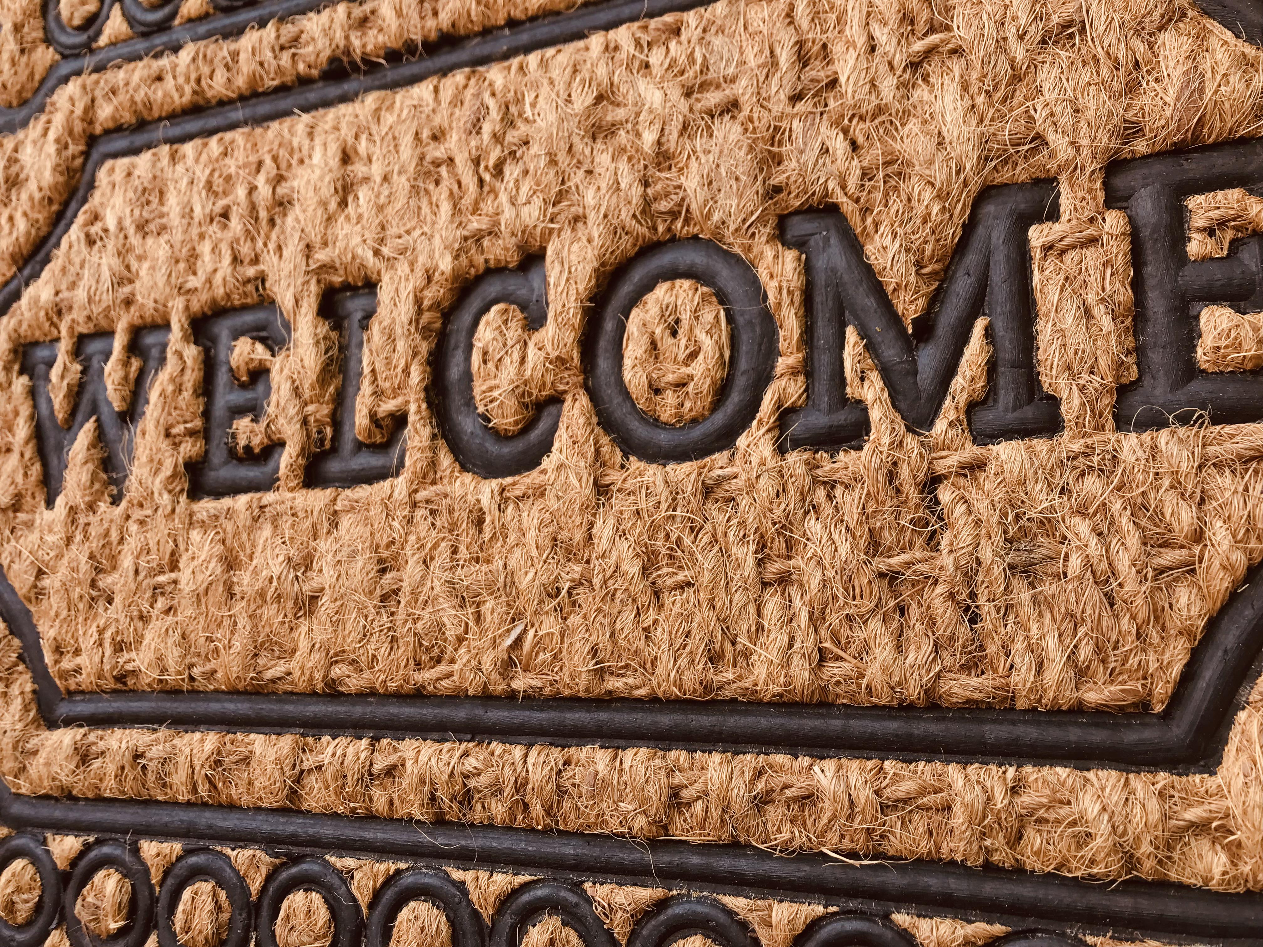 Килимок гумовий придверний Панама кокос Welcome 41х59 см - фото 2