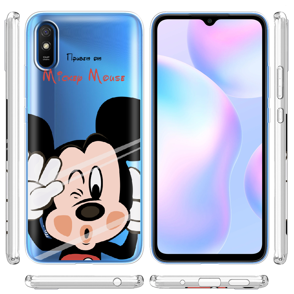 Чехол BoxFace Xiaomi Redmi 9A Mister M Прозрачный силикон (40304-cc58-40304) - фото 3