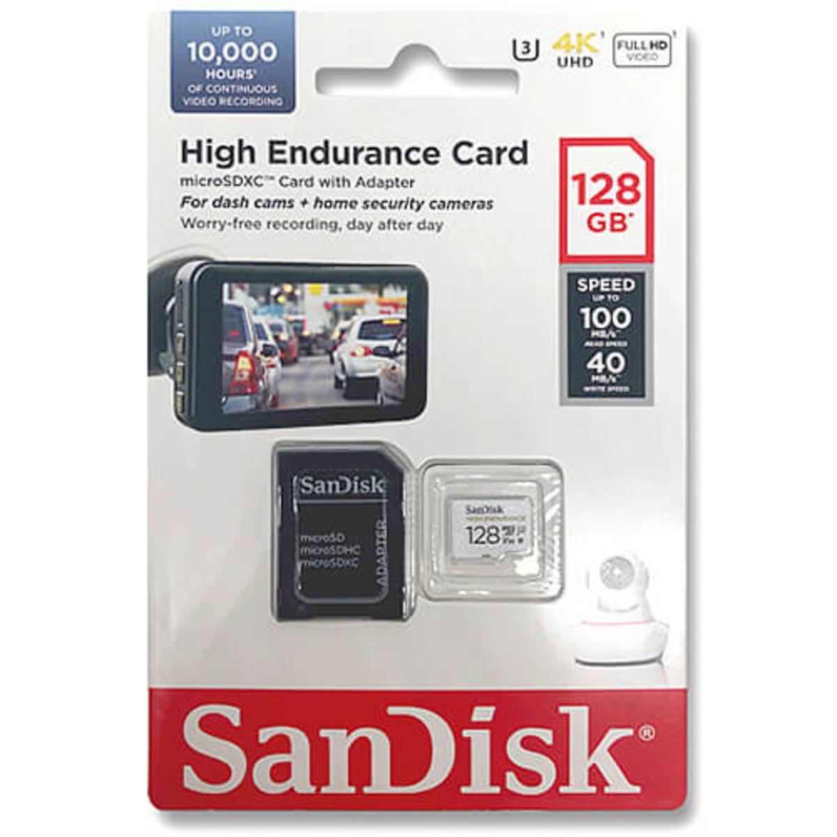 Карта пам'яті SanDisk microSDXC High Endurance 128 Гб із адаптером SD (SDSQQNR-128G-GN6IA) - фото 2