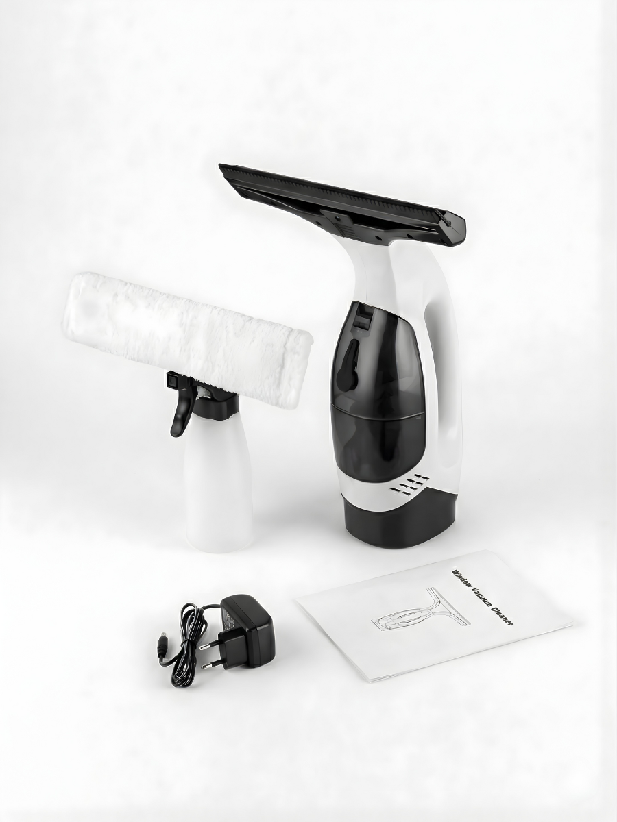 Пылесос для мойки окон/зеркал ручной аккумуляторный и насадки Белый (4395567216)
