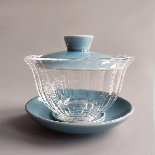 Китайская чаша для заваривания чая Гайвань 100 мл Голубой Китайская чаша для заваривания чая Гайвань 100 мл Голубой