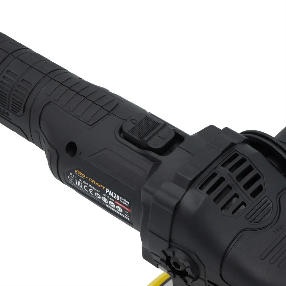 Полировальная машина ProCraft PM20 без АКБ и ЗП - фото 8 Полировальная машина ProCraft PM20 без АКБ и ЗП - фото 8