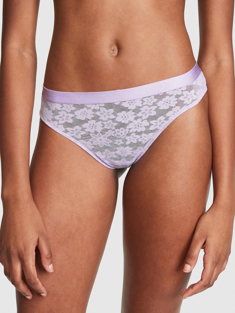 Трусики женские Victoria's Secret WEAR EVERYWHERE LACE THONG XS Фиолетовый (2293273961)