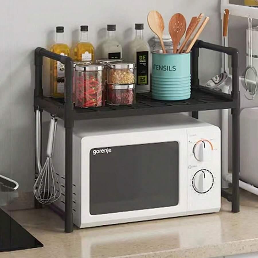 Полка кухонная пластиковая 48х26х49 см Черный (2549772363)