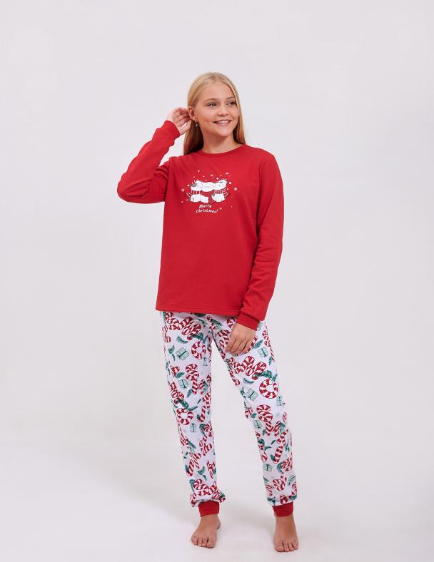 Пижама для девочки Smil Интерлок 92 см Красный (104846)