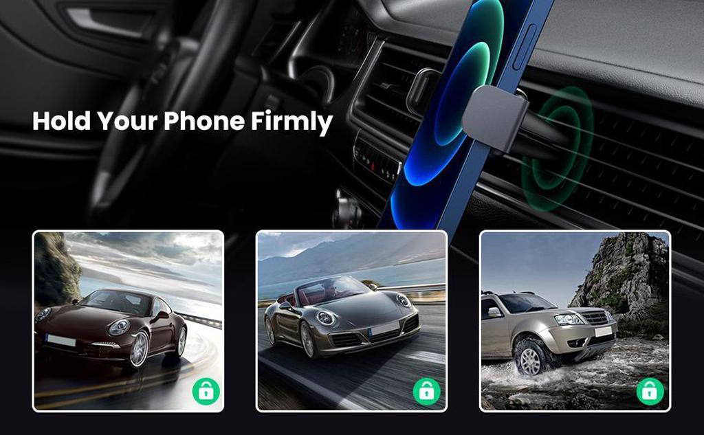 Тримач для телефона в машину UGREEN LP120 на дефлектор 4,7-7,2" Grey (10422) - фото 10 Тримач для телефона в машину UGREEN LP120 на дефлектор 4,7-7,2" Grey (10422) - фото 10