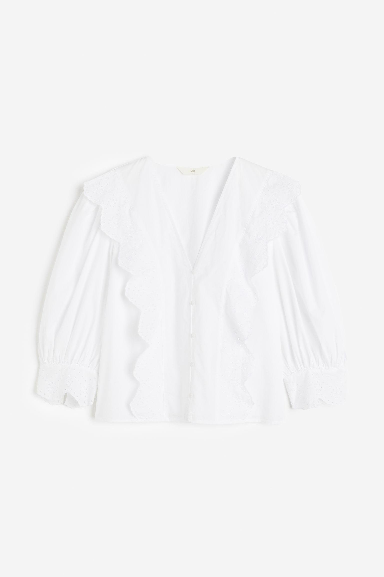 Блуза H&M L Білий (E1071164606)