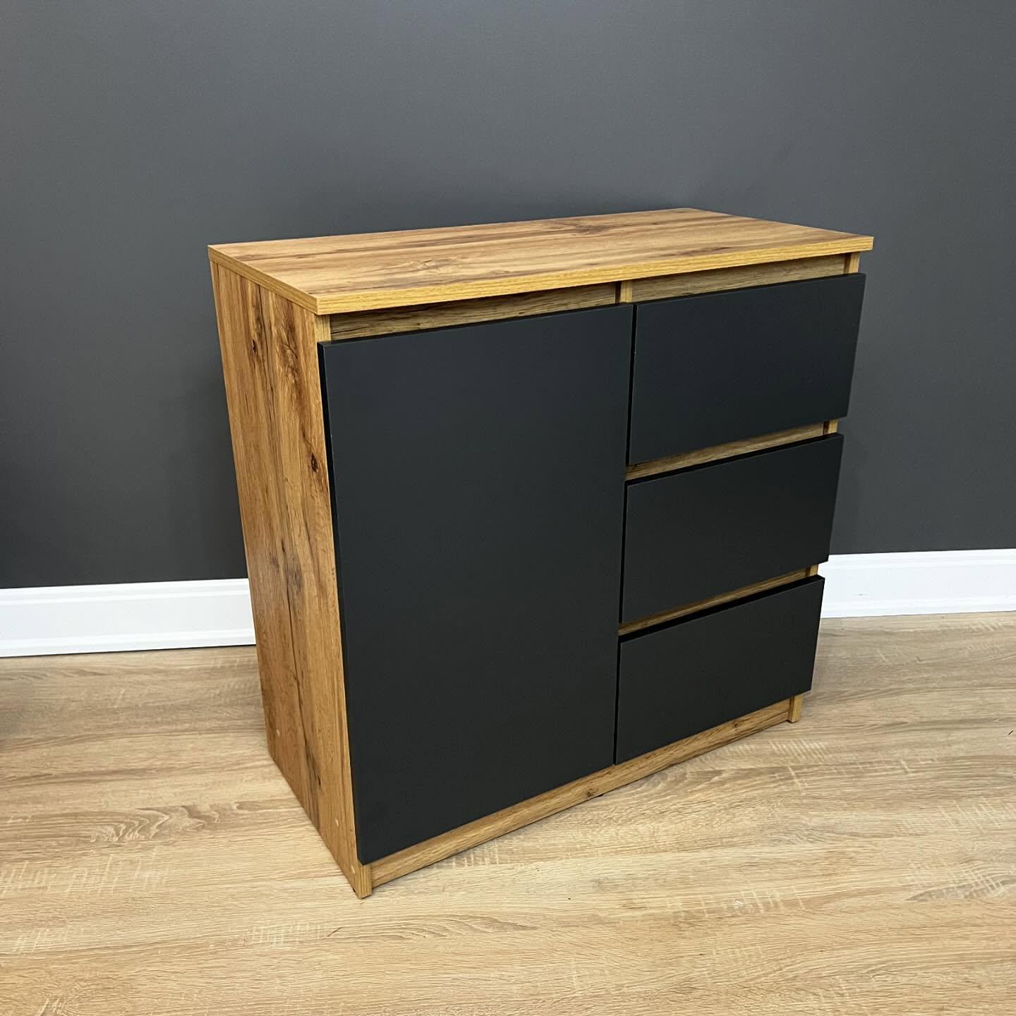 Комод Gold 750х370х750 мм Дуб Аппалачі/Антрацит - фото 1