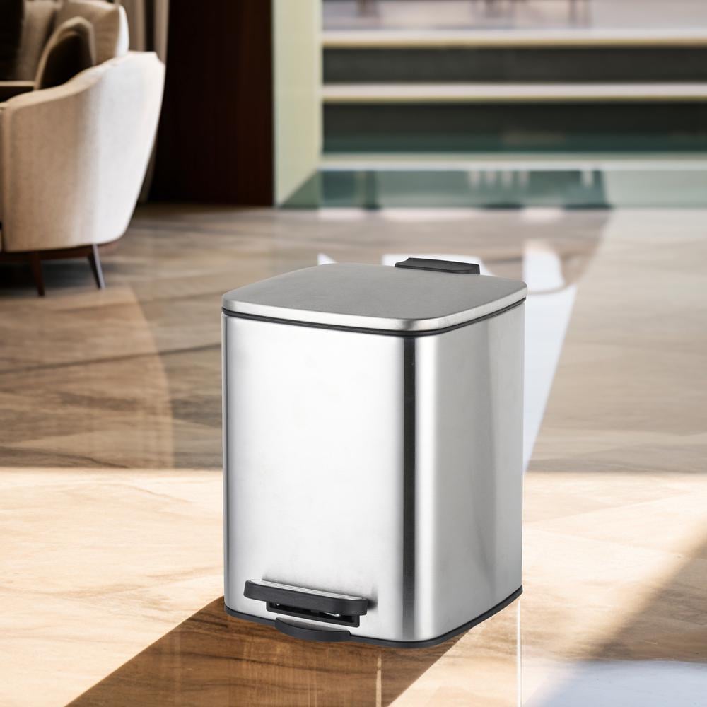 Ведро для мусора Zerix Kubix-TC0106 прямоугольное 6 л Нержавеющая сталь (ZX5889) - фото 7 Ведро для мусора Zerix Kubix-TC0106 прямоугольное 6 л Нержавеющая сталь (ZX5889) - фото 7