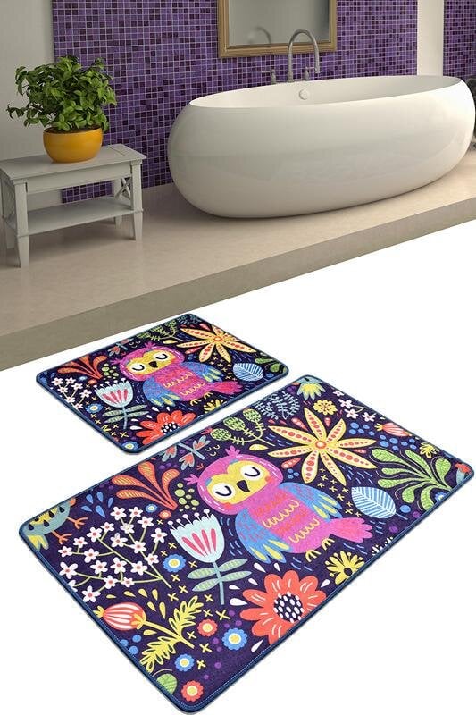 Набор ковриков для ванной комнаты Owls Garden Djt 60х100 см/50х60 см Разноцветный (344087)