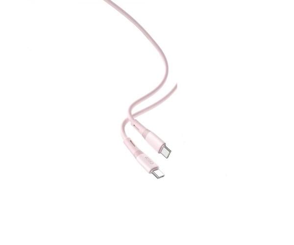 Кабель USB Xo NB-Q226B Silicone Type-C to Type-C 60W Pink