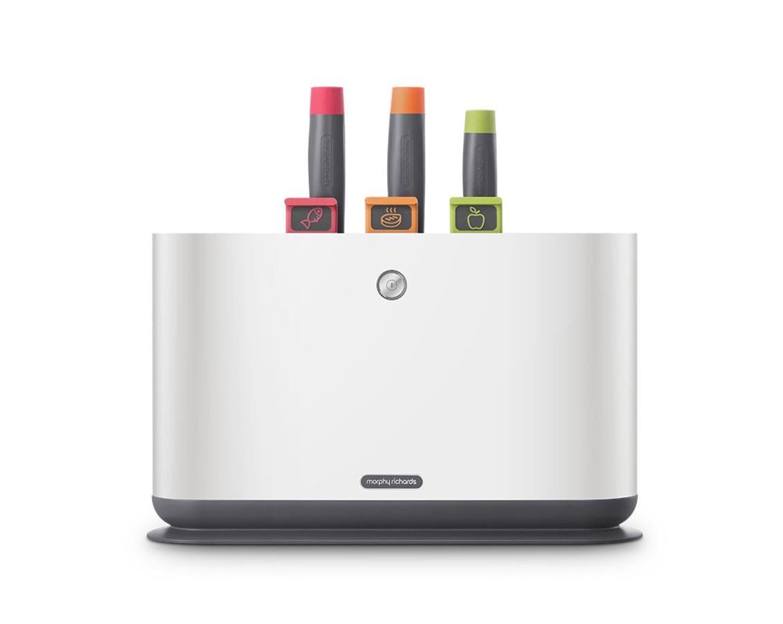 Кухонний набір Morphy Richards MR1000 підставка з іонізацією/ножі/обробні дошки 30х20 см З шт.