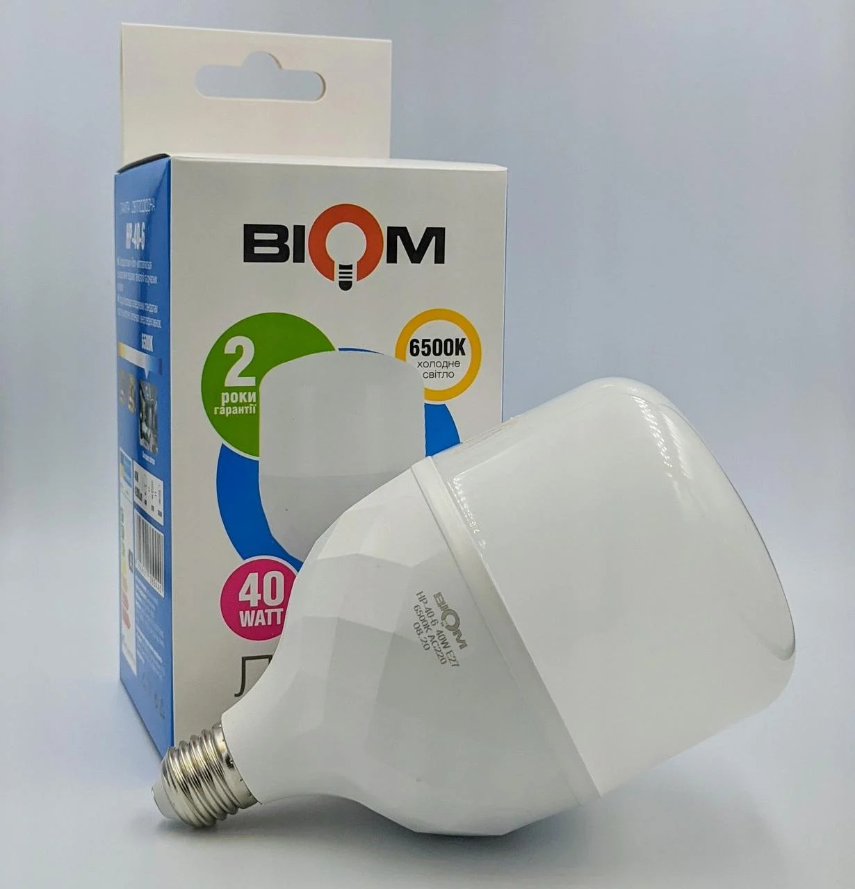 Светодиодная лампа Biom HP-40-6 40W E27 6500К (HP-40-6)
