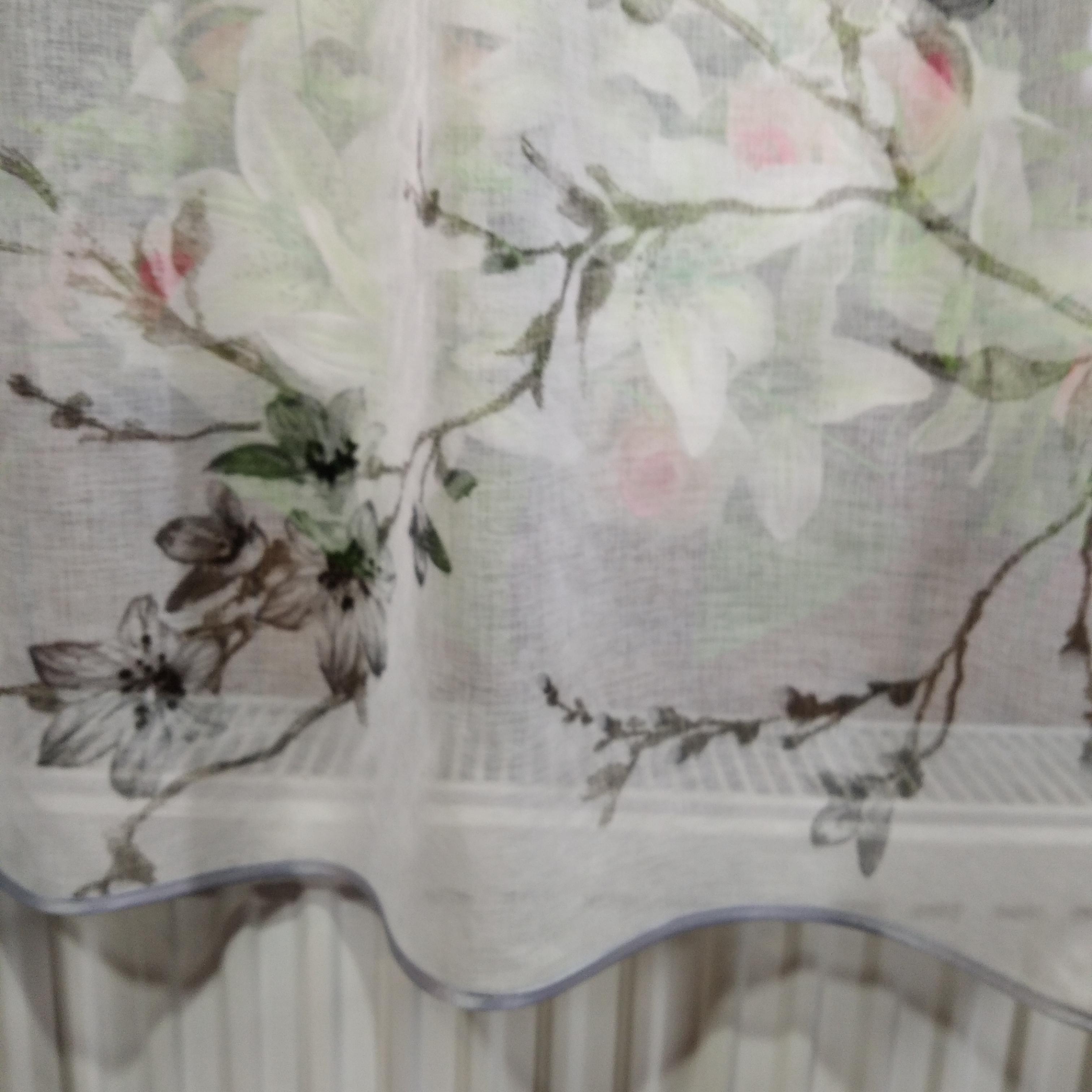 Занавеска кухонная готовая Классик Серая веточка - фото 5 Занавеска кухонная готовая Классик Серая веточка - фото 5