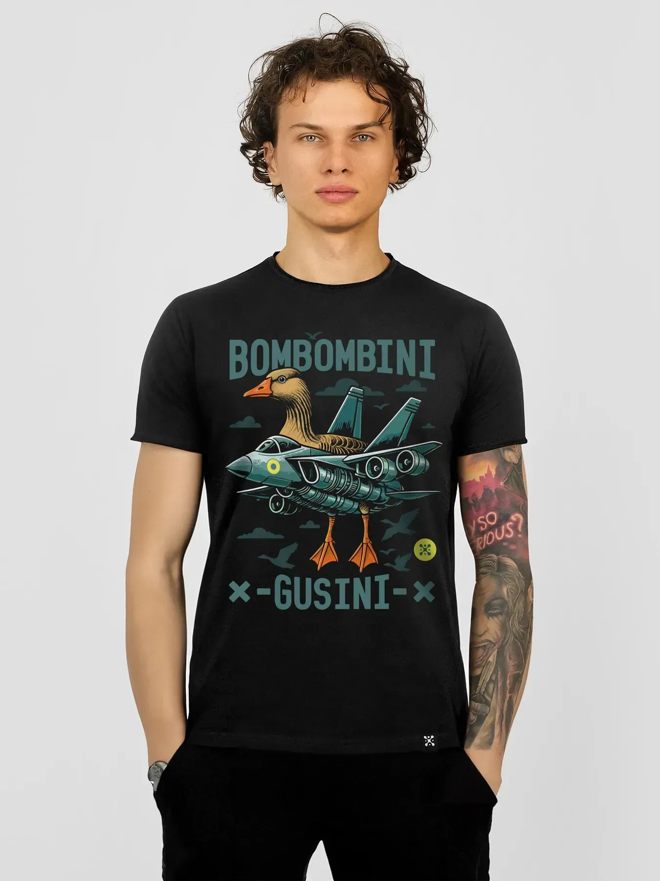 Футболка мужская Bombombini Gusini S Черный (26992850)