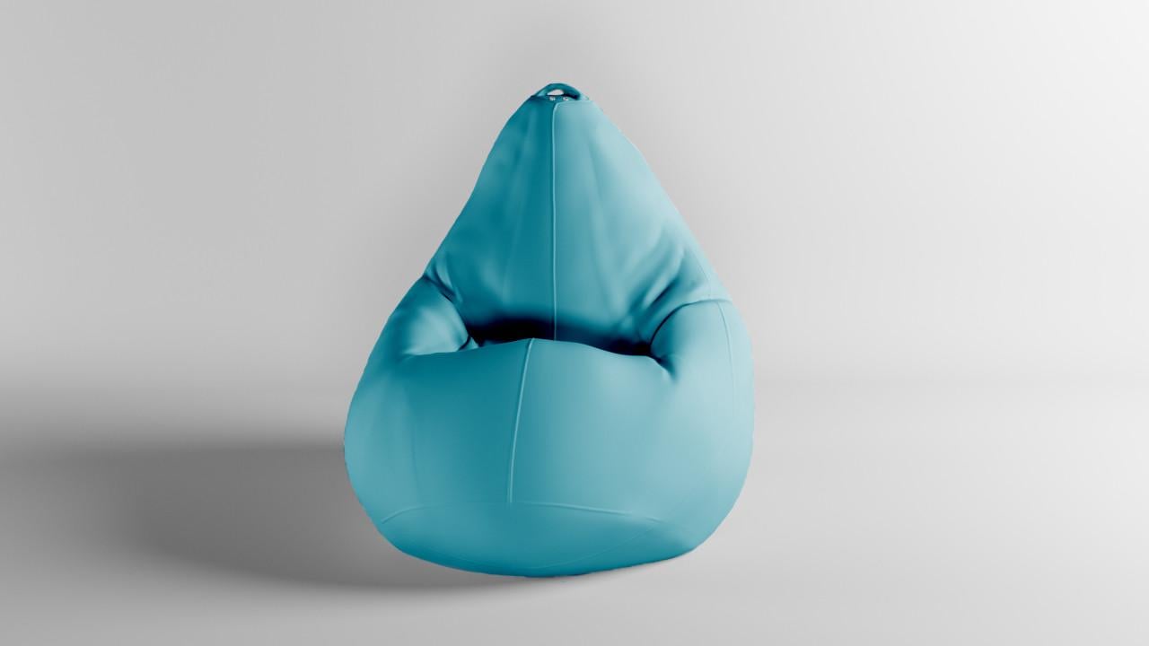 Бескаркасное кресло-мешок SkyPuff MEGA Груша Оксфорд 600D.PU.WR 197 XXXL 160х120 см Светлый аквамирин (160024)