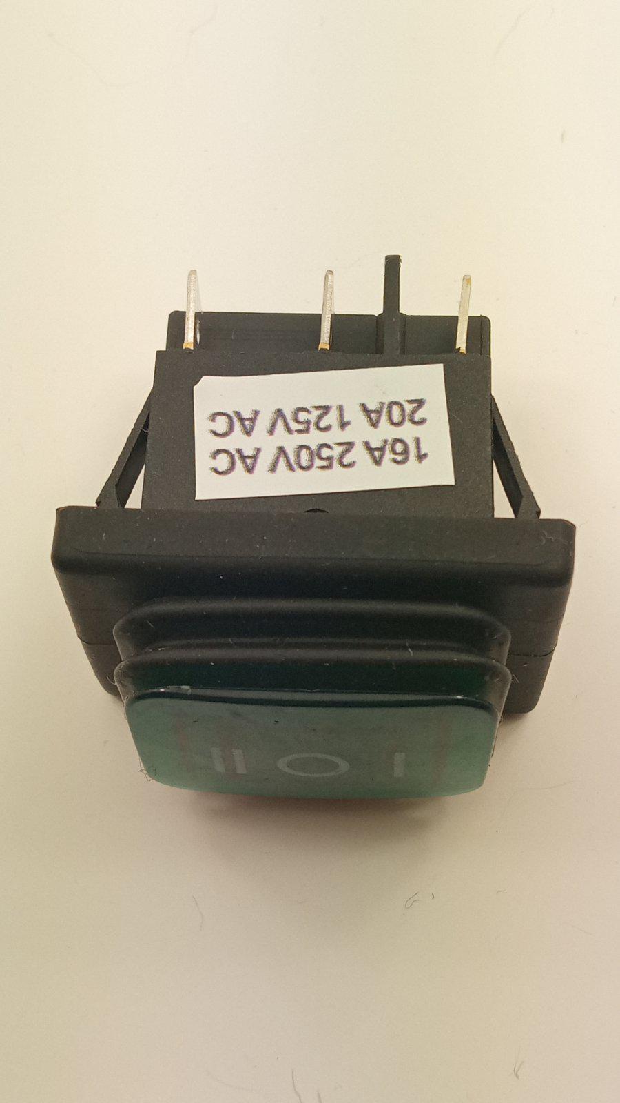 Вимикач KCD4-203 6pin 16A 250V ON-OFF-ON IP67 водонепроникний (22396)