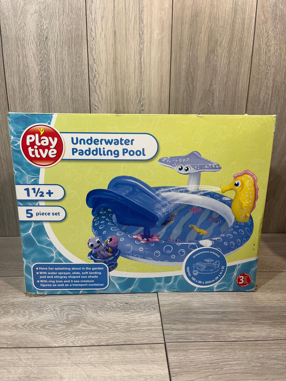 Басейн надувний для дітей PLAYTIVE Акваріум з гіркою та іграшками 185х89х203 см - фото 3 Басейн надувний для дітей PLAYTIVE Акваріум з гіркою та іграшками 185х89х203 см - фото 3