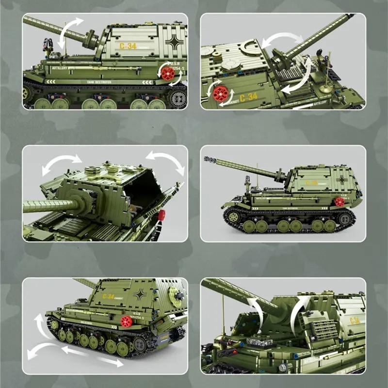 Конструктор детский Танк самоходный T4012 на 2436 деталей (2402604500) - фото 5