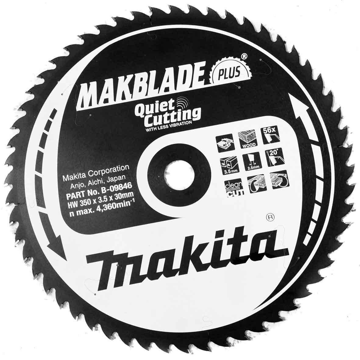 Диск пиляльний по дереву Makita Makblade Plus 350х30 мм 56T