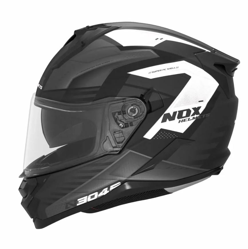 Мотошлем NOX N304S Carver S Matt Black/White (38844)