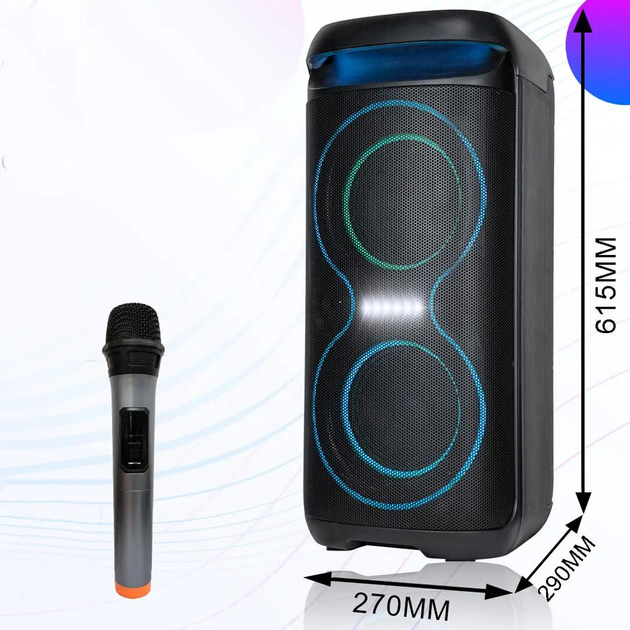 ᐉ Колонка акустическая переносная ZXX-5505 с подсвидетелем USB/TF