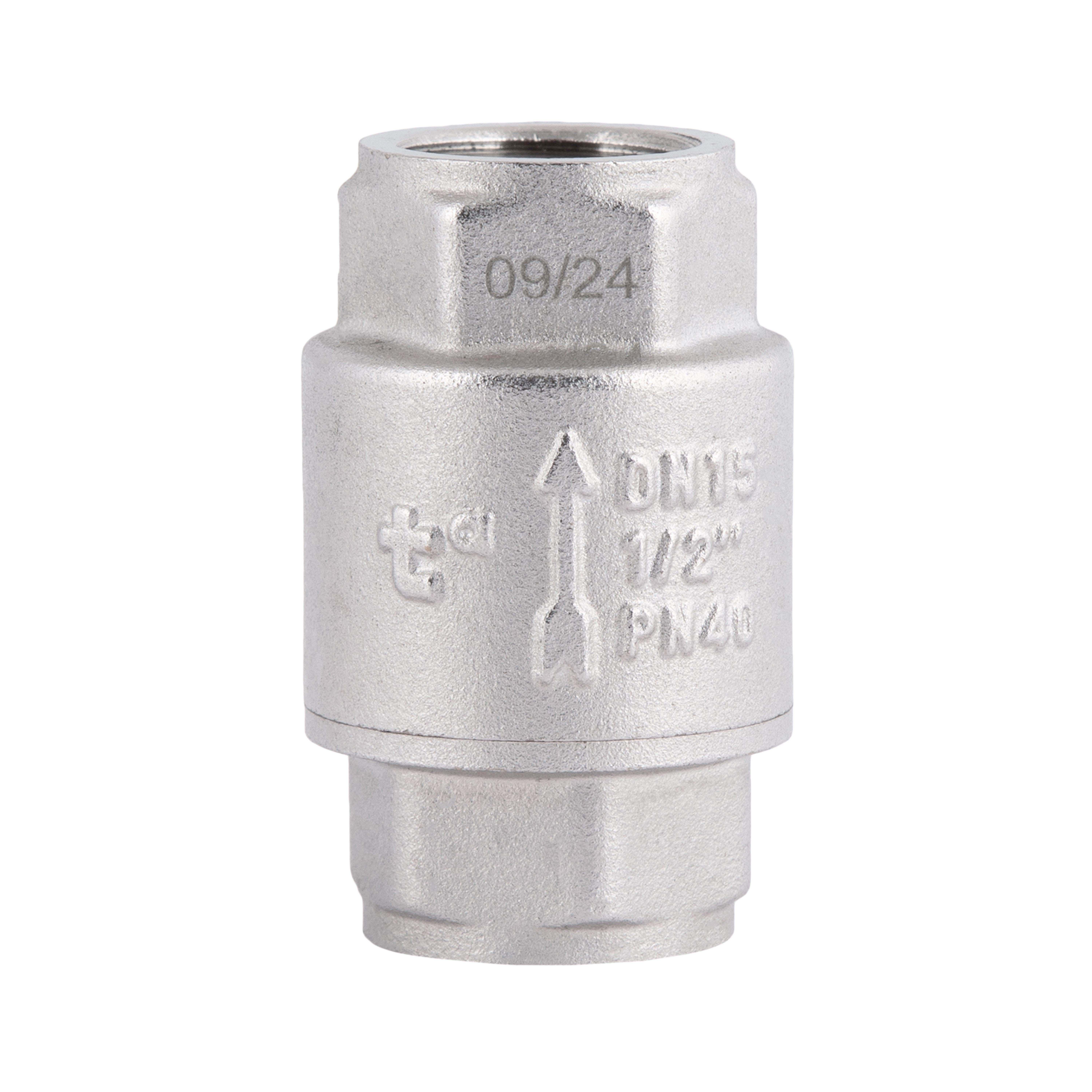 Обратный клапан Thermo Alliance Forte 1/2"ВВ никелированный с латунным штоком (TAF240W15) Обратный клапан Thermo Alliance Forte 1/2"ВВ никелированный с латунным штоком (TAF240W15)