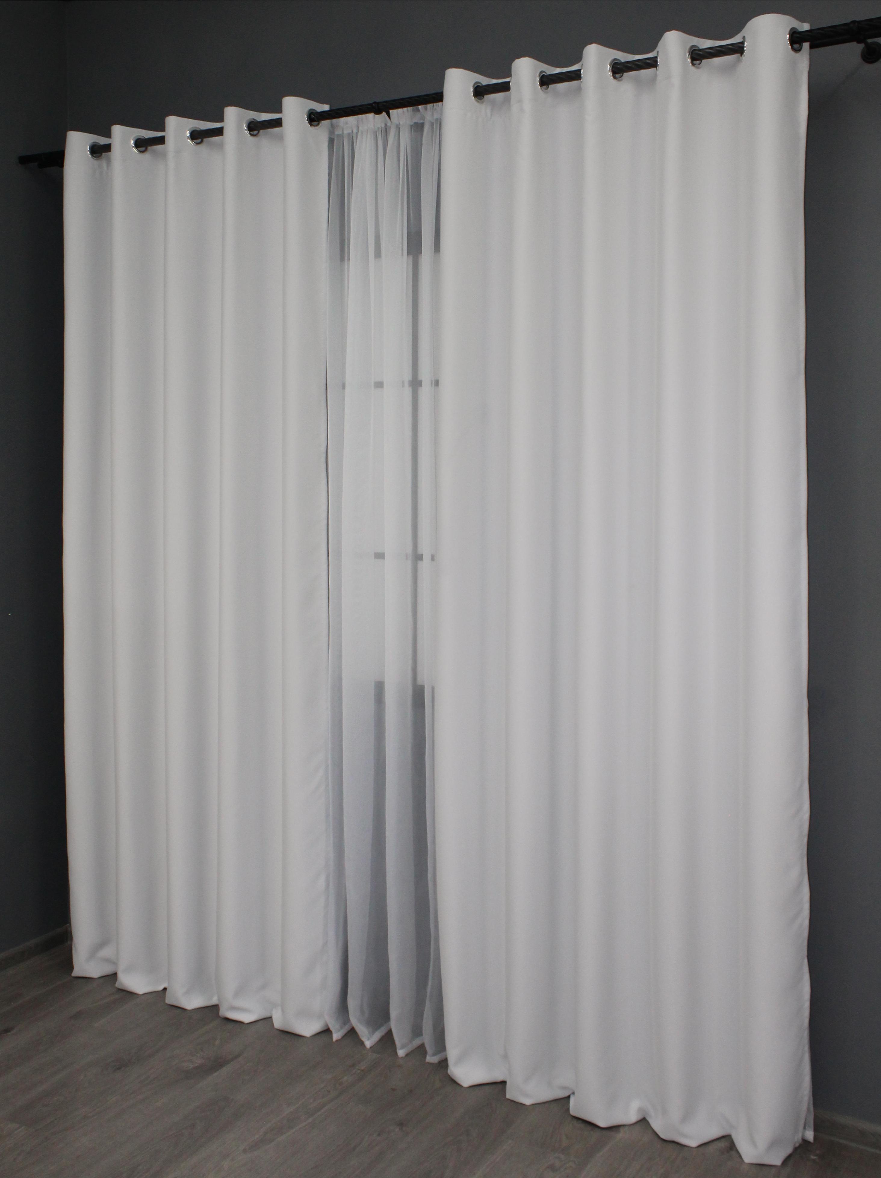 Комплект штор на люверсах VR-Textil Midnight №1223ш 150х270 см 2 шт. Світло-сірий (37-0112) - фото 5 Комплект штор на люверсах VR-Textil Midnight №1223ш 150х270 см 2 шт. Світло-сірий (37-0112) - фото 5