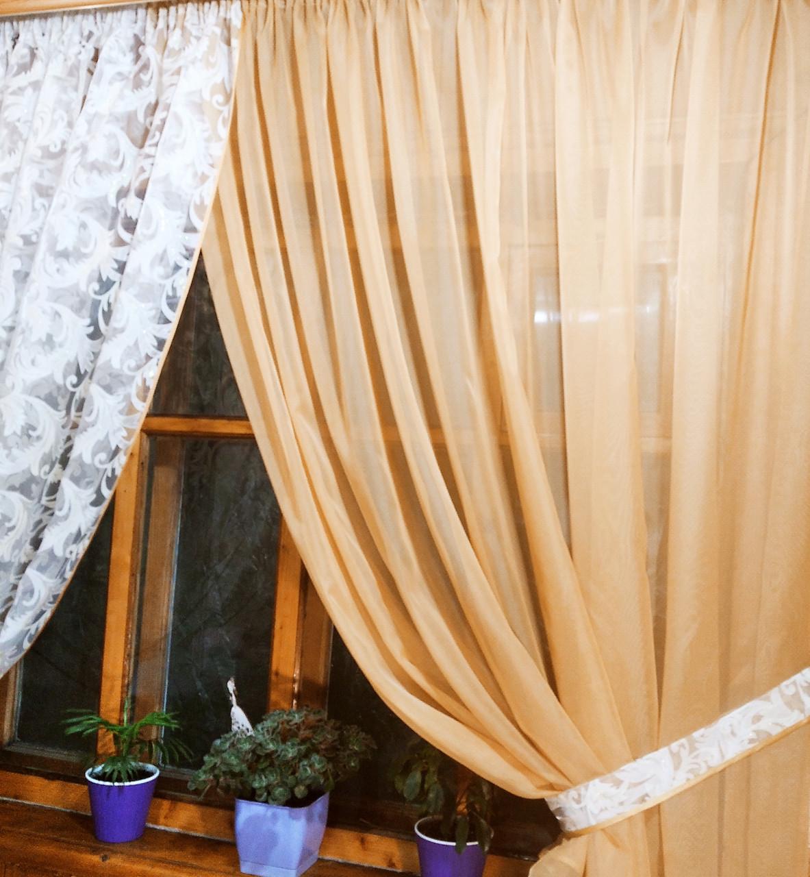 Штори Вероніка вензель Пісочний (1304118729) - фото 5 Штори Вероніка вензель Пісочний (1304118729) - фото 5