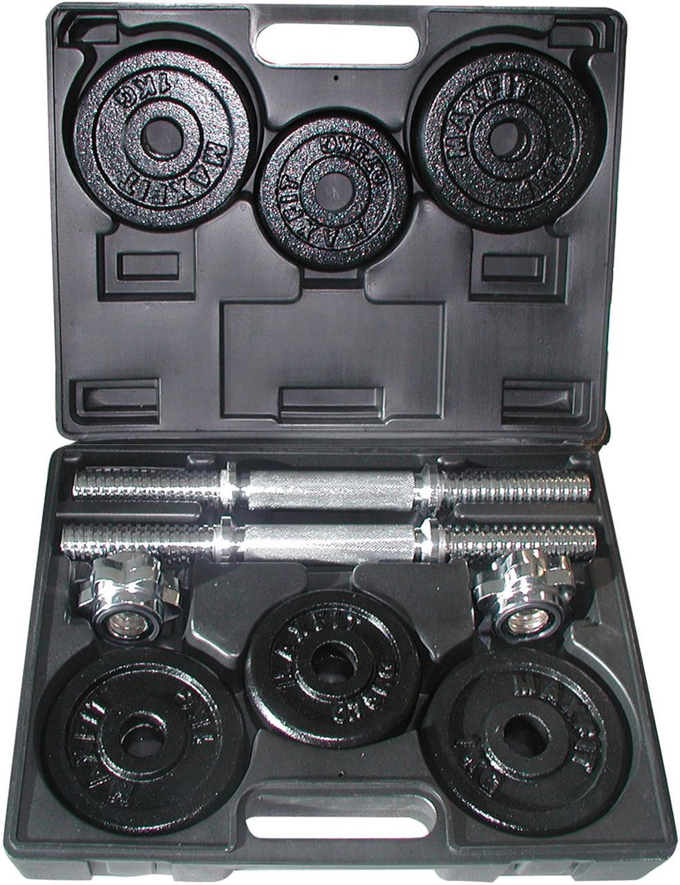 Гантелі збірні Toorx 15 кг з кейсом (VAL-15DGN) Гантелі збірні Toorx 15 кг з кейсом (VAL-15DGN)