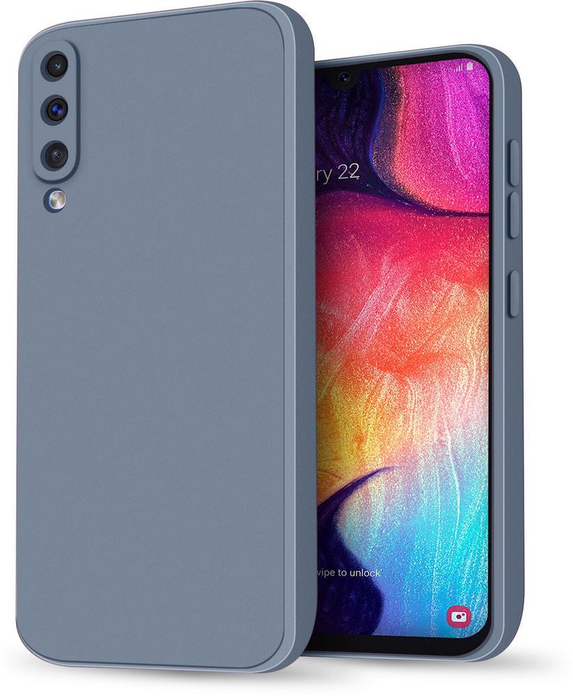 Силиконовый чехол HardCorner Samsung Galaxy A30s A307 (с микрофиброй) Gray Blue (34815-6D)