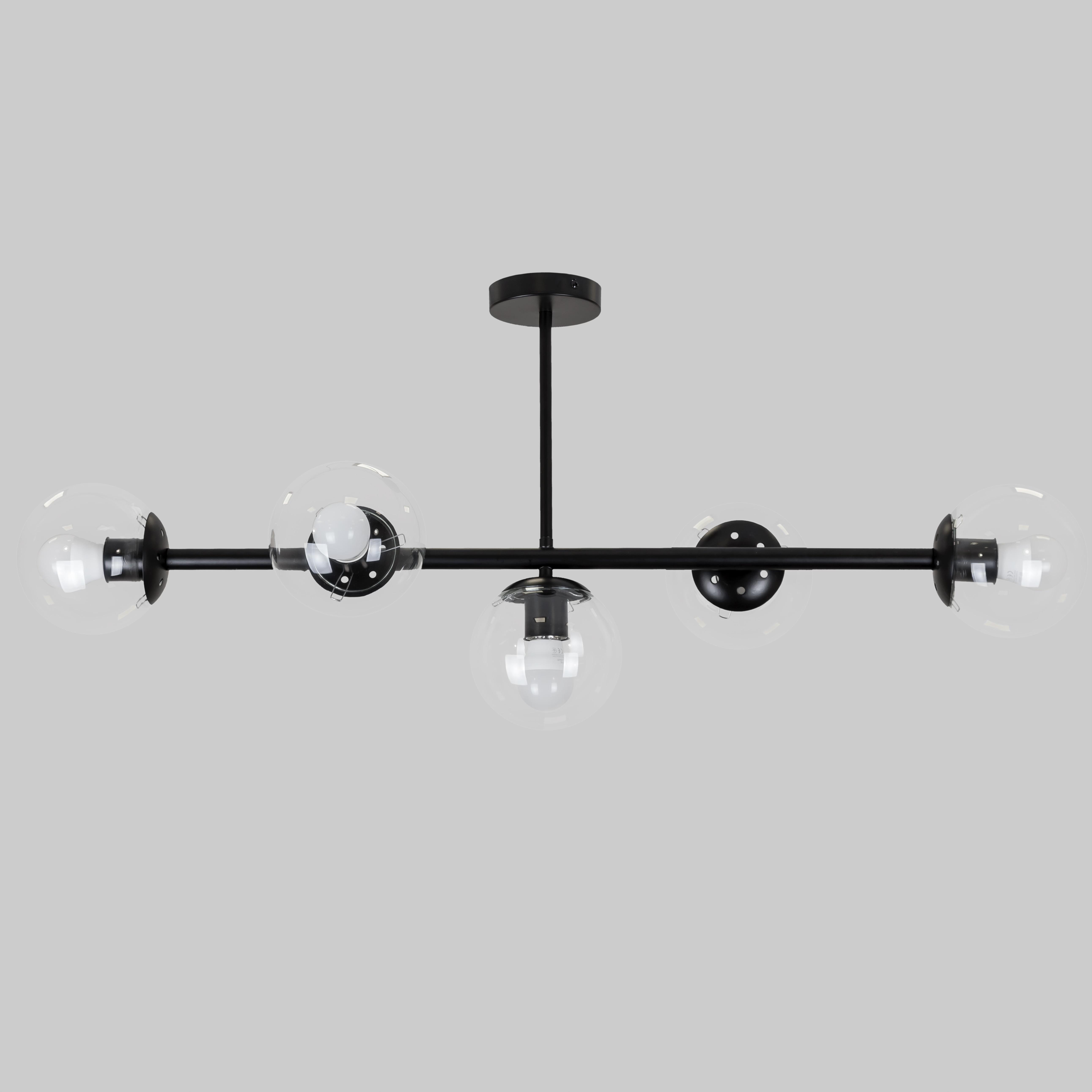 Люстра потолочная современная modern luxe (52-9906-5 BK+CL)