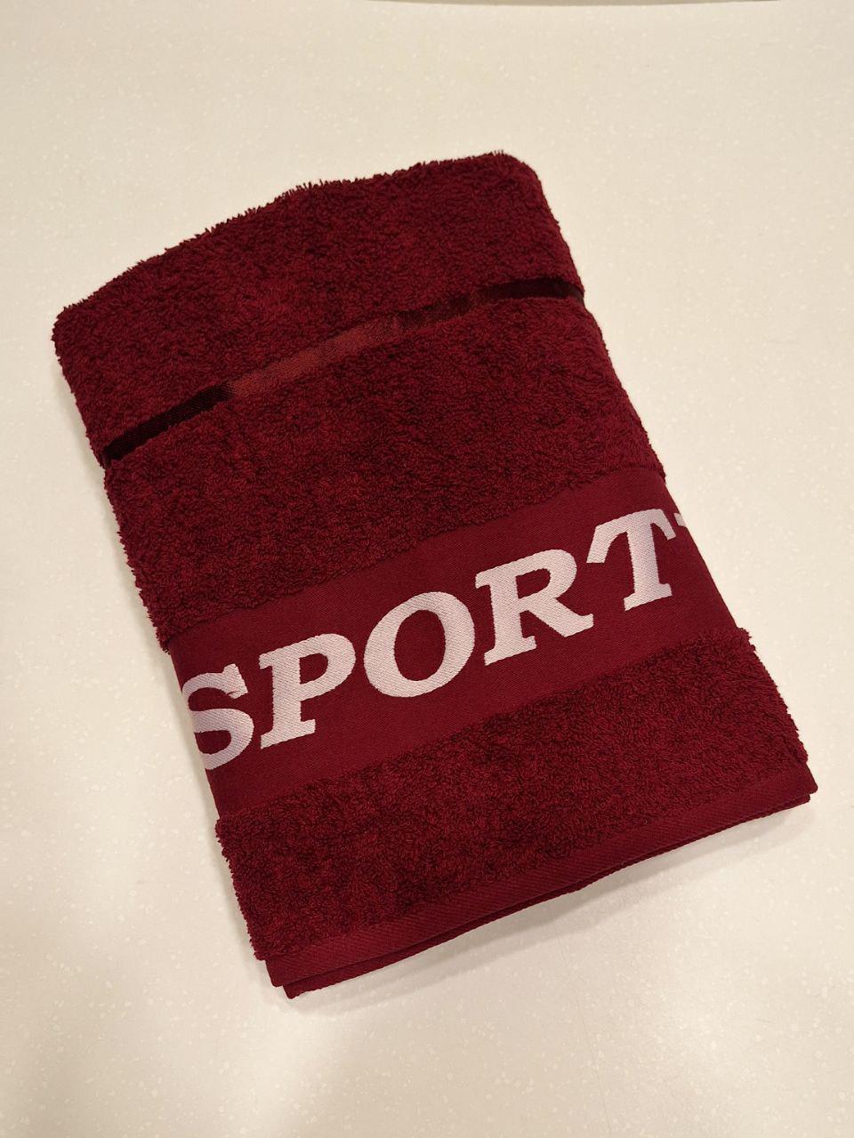 Полотенце банное махровое Cestepe SPORT 70х140 см Бордовый (923)