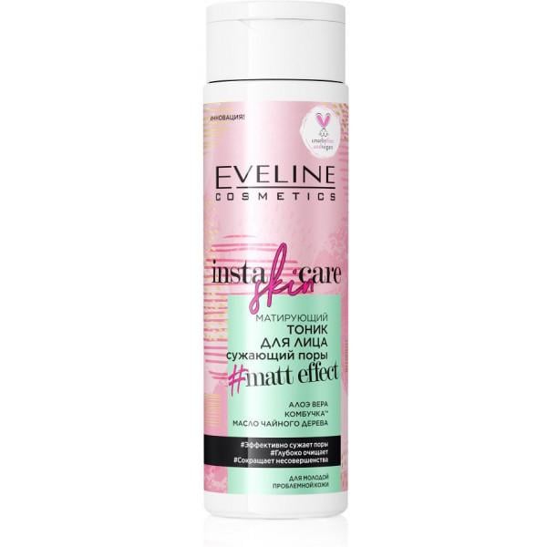 Тоник Eveline Cosmetics INSTA SKIN CARE: Матуючий тонік для обличчя, звужує пори, 200мл (5903416006879) - фото 1