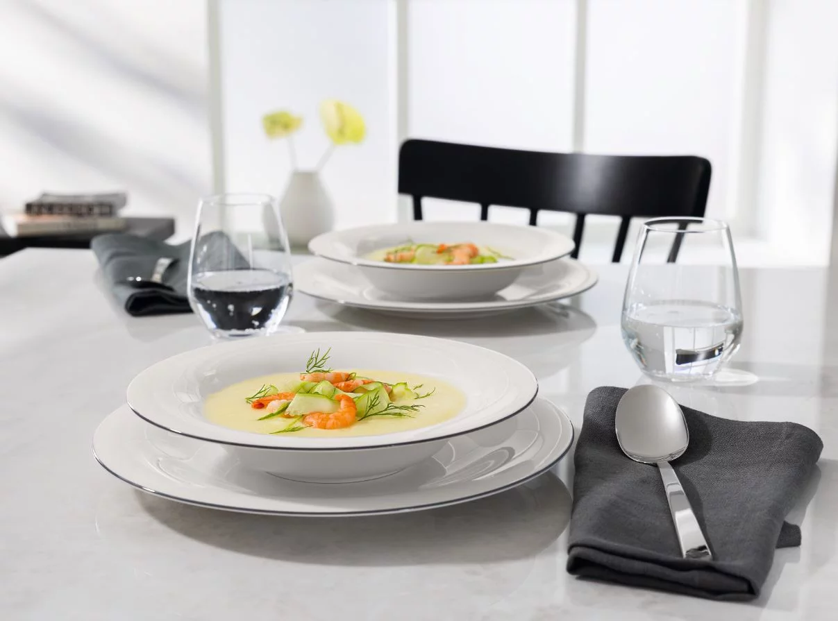 Набор столовой посуды Villeroy & Boch Grey Lines 12 предметов - фото 5 Набор столовой посуды Villeroy & Boch Grey Lines 12 предметов - фото 5