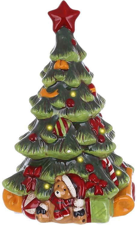 Статуэтка музыкальная Нарядная Елка с LED-подсветкой 18х16х29 см