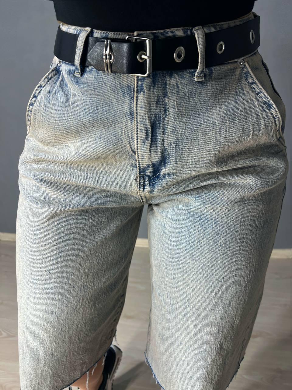 Шорти жіночі джинсові LIUZIN 1358 SKATER бермуди подовжені з чорним ремінем р. 25 Блакитний (24139843) - фото 7 Шорти жіночі джинсові LIUZIN 1358 SKATER бермуди подовжені з чорним ремінем р. 25 Блакитний (24139843) - фото 7