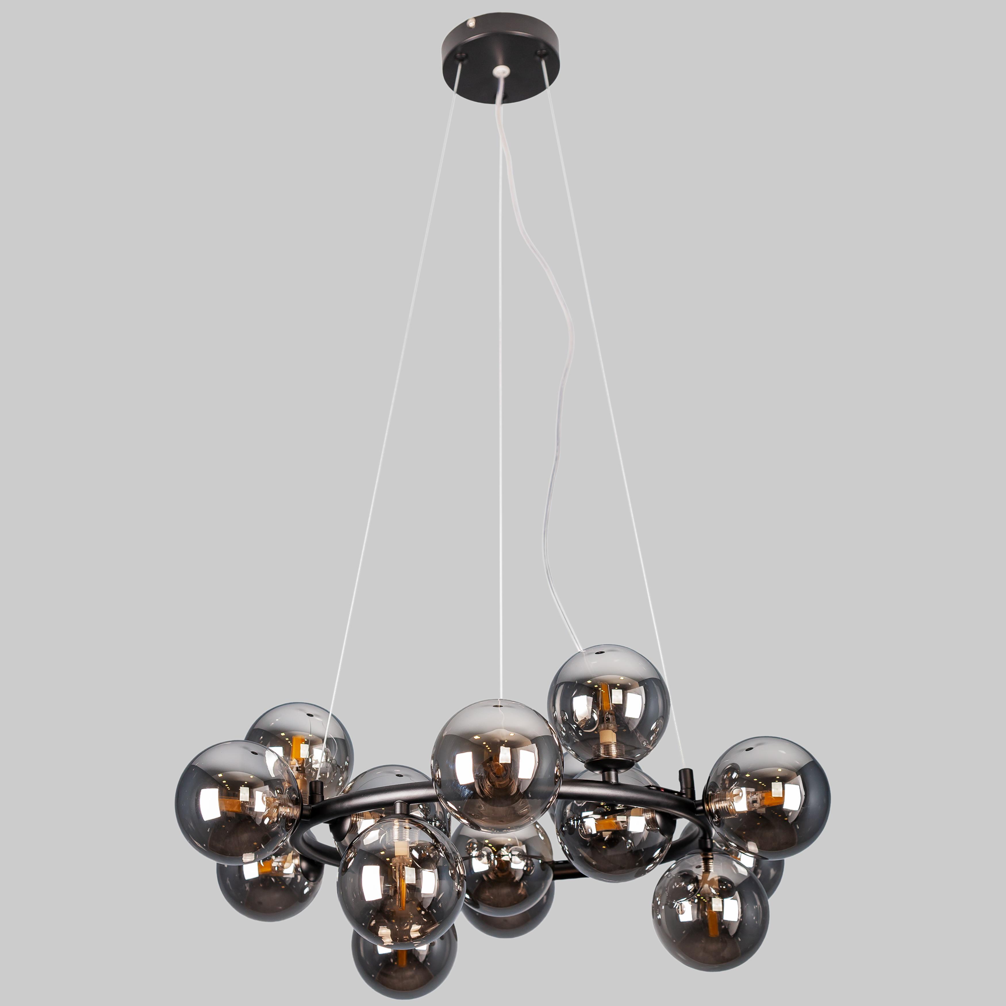 Люстра на 15 ламп Черный/Графитовый (84-1019-15 BK+BK)