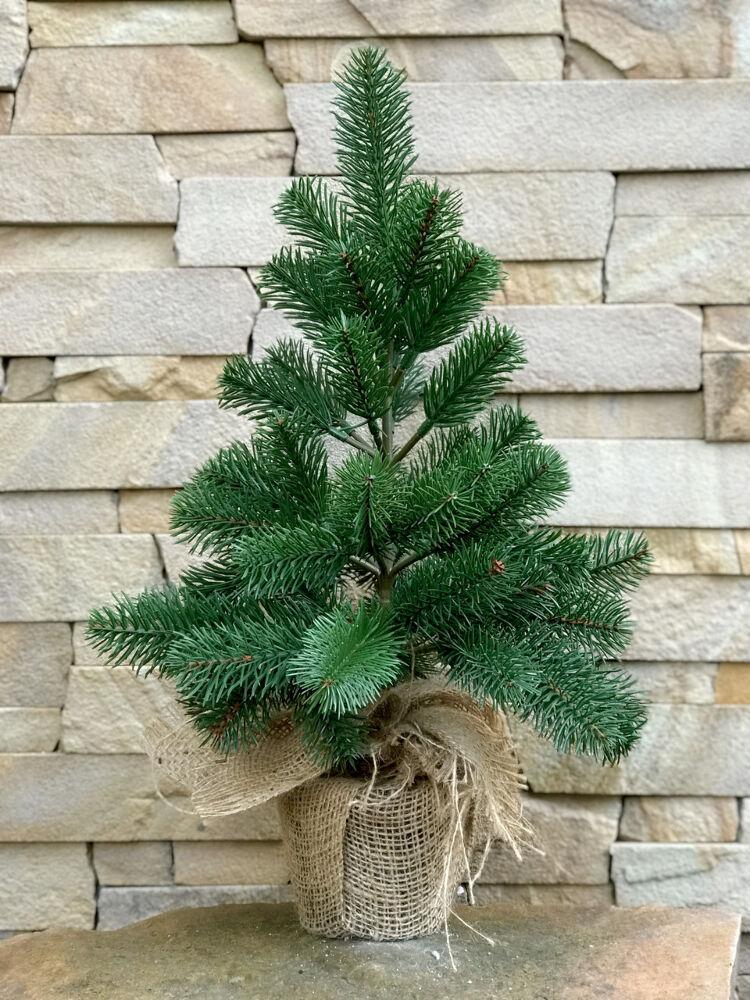 Ялинка лита Premium в мішковині 50 см Зелений (100/50/G) - фото 1