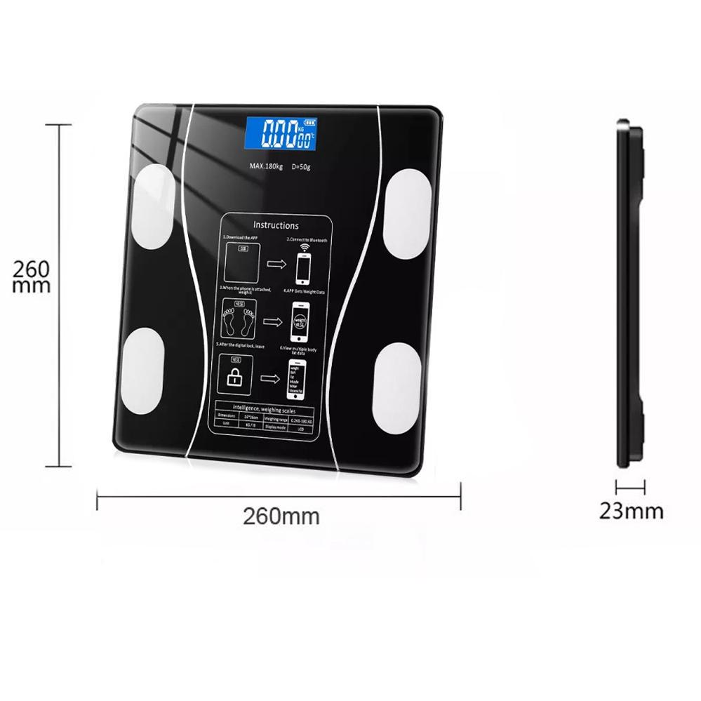 Розумні підлогові ваги Bluetooth Чорний (120.707) - фото 4 Розумні підлогові ваги Bluetooth Чорний (120.707) - фото 4