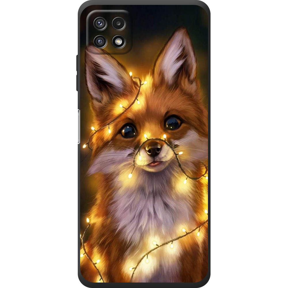 Чохол BoxFace Samsung Galaxy A22 5G (A226) Різдвяна Лисичка Чорний силікон (44332-up2399-44335)