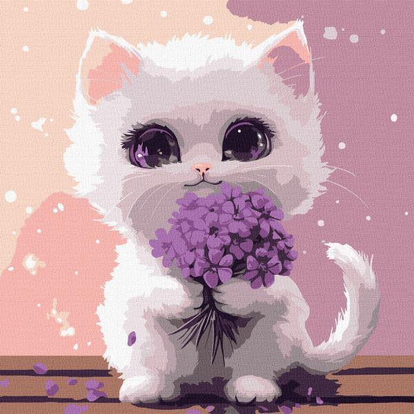 Картина по номерам Ideyka Солнечный мурлыка 30х30 см (Id-KHO6724)