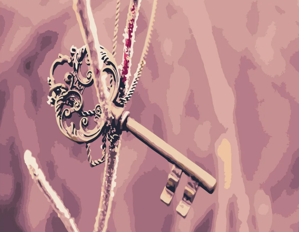 Картина по номерам Strateg Золотой ключик 40x50 см (DY034)