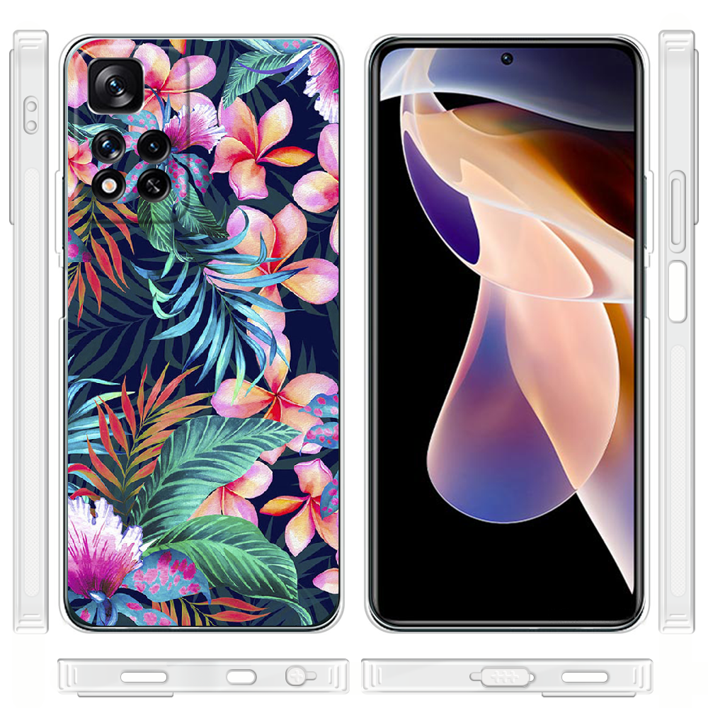 Чохол BoxFace Xiaomi Redmi Note 11 Pro Plus 5G flowers in the tropics Прозорий силікон (44441-up1971-44441) - фото 3